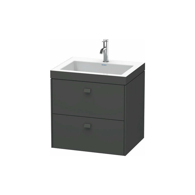 

Lavabo para muebles Duravit Brioso c-bonded con subestructura de 60,0x48,0 cm, 2 cajones, incl. hueco para sifón y faldón, sin rebosadero, con banco