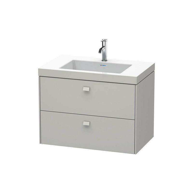 

Lavabo para muebles Duravit Brioso c-bonded con subestructura de 80,0x48,0 cm, 2 cajones, incl. hueco para sifón y faldón, sin rebosadero, con banco
