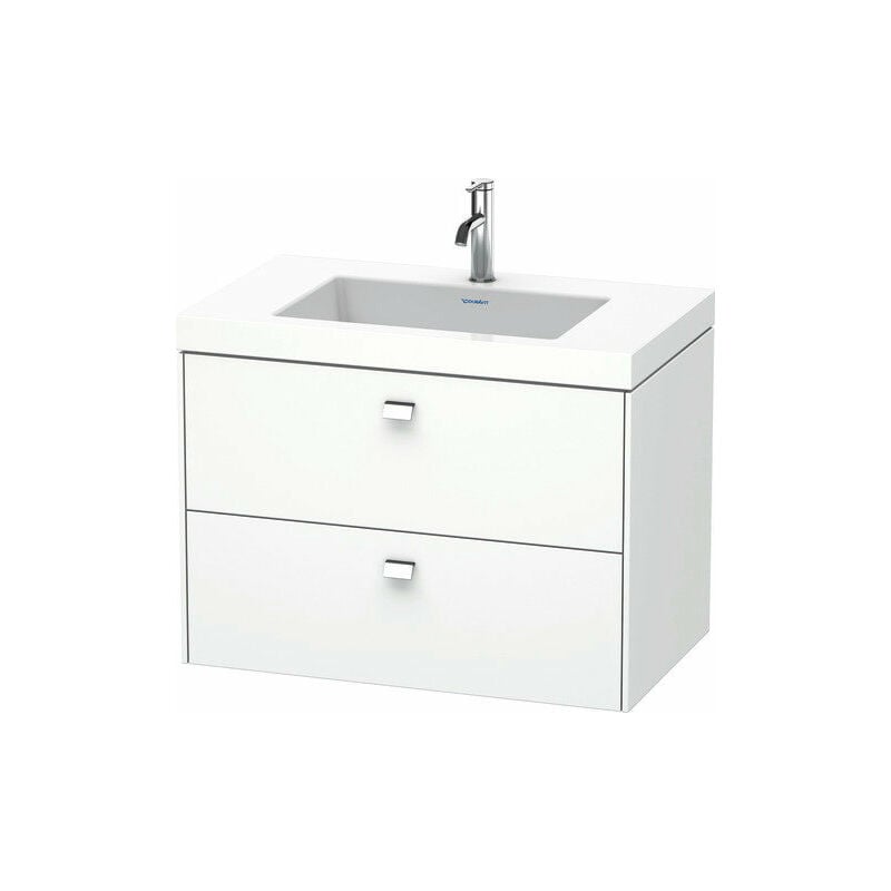 

Lavabo para muebles Duravit Brioso c-bonded con subestructura de 80,0x48,0 cm, 2 cajones, incl. hueco para sifón y faldón, sin rebosadero, con banco