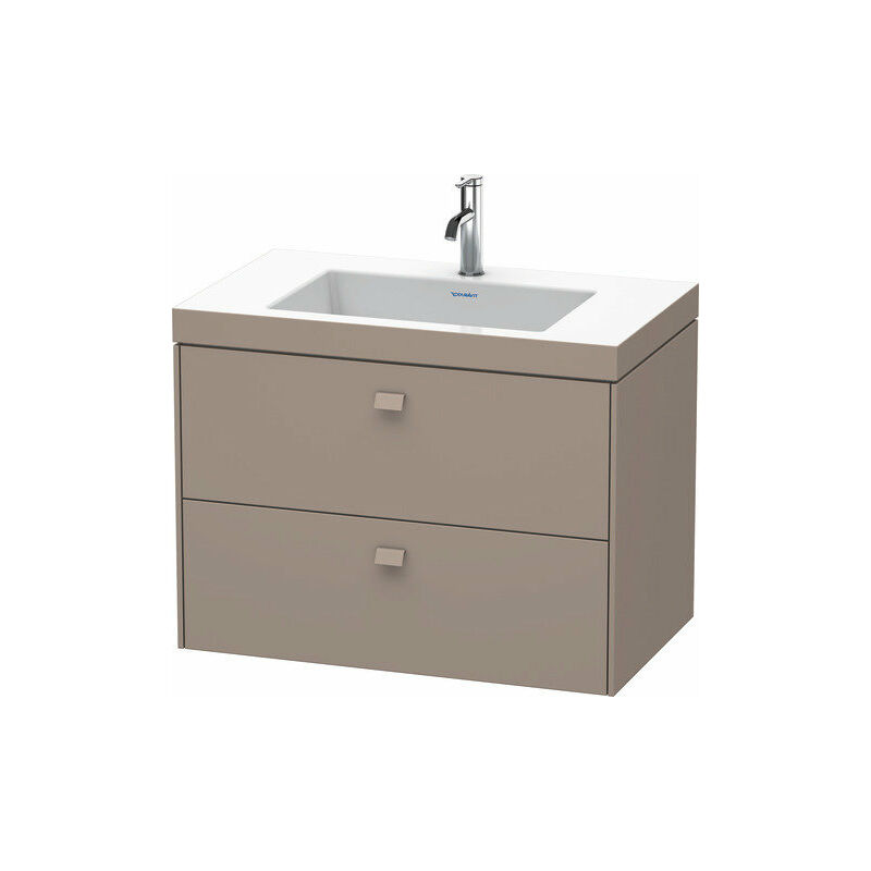 

Lavabo para muebles Duravit Brioso c-bonded con subestructura de 80,0x48,0 cm, 2 cajones, incl. hueco para sifón y faldón, sin rebosadero, con banco