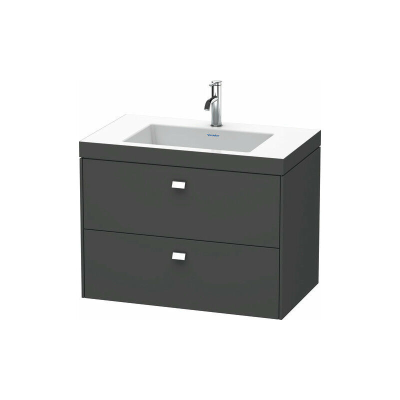 

Lavabo para muebles Duravit Brioso c-bonded con subestructura de 80,0x48,0 cm, 2 cajones, incl. hueco para sifón y faldón, sin rebosadero, con banco