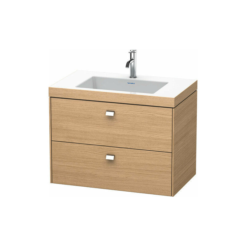 

Lavabo para muebles Duravit Brioso c-bonded con subestructura de 80,0x48,0 cm, 2 cajones, incl. hueco para sifón y faldón, sin rebosadero, con banco