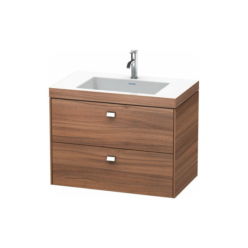 

Lavabo para muebles Duravit Brioso c-bonded con subestructura de 80,0x48,0 cm, 2 cajones, incl. hueco para sifón y faldón, sin rebosadero, con banco