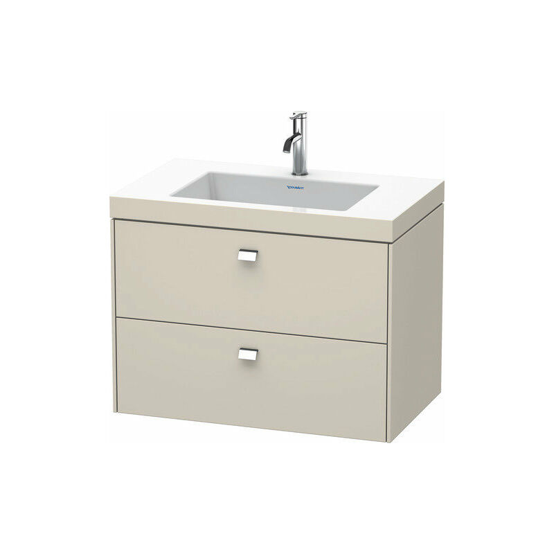 

Lavabo para muebles Duravit Brioso c-bonded con subestructura de 80,0x48,0 cm, 2 cajones, incl. hueco para sifón y faldón, sin rebosadero, con banco
