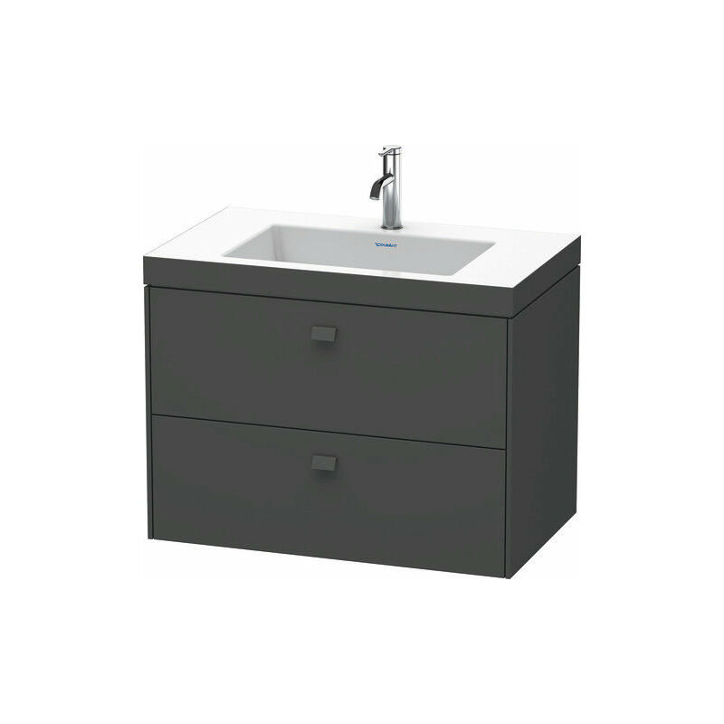 

Lavabo para muebles Duravit Brioso c-bonded con subestructura de 80,0x48,0 cm, 2 cajones, incl. hueco para sifón y faldón, sin rebosadero, con banco