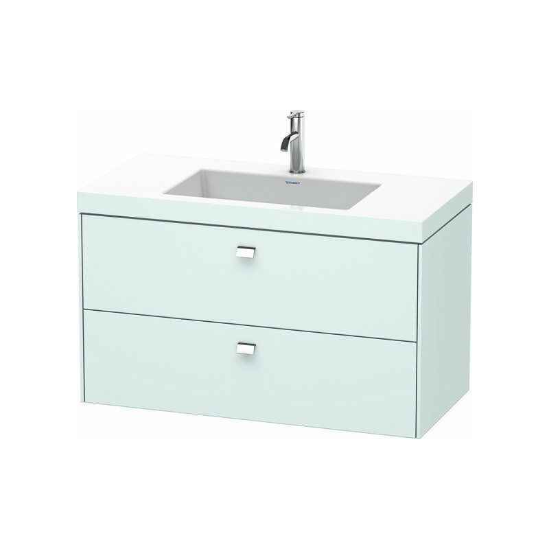 

Lavabo para muebles Duravit Brioso c-bonded con subestructura de pared 100,0x48,0 cm, 2 cajones, incl. hueco para sifón y faldón, sin rebosadero, con