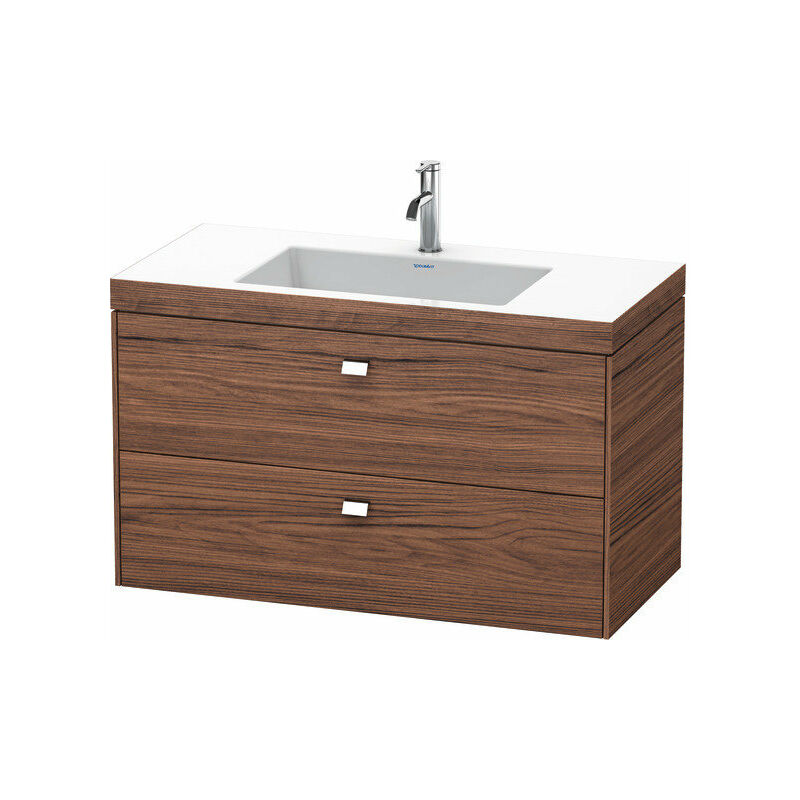 

Lavabo para muebles Duravit Brioso c-bonded con subestructura de pared 100,0x48,0 cm, 2 cajones, incl. hueco para sifón y faldón, sin rebosadero, con