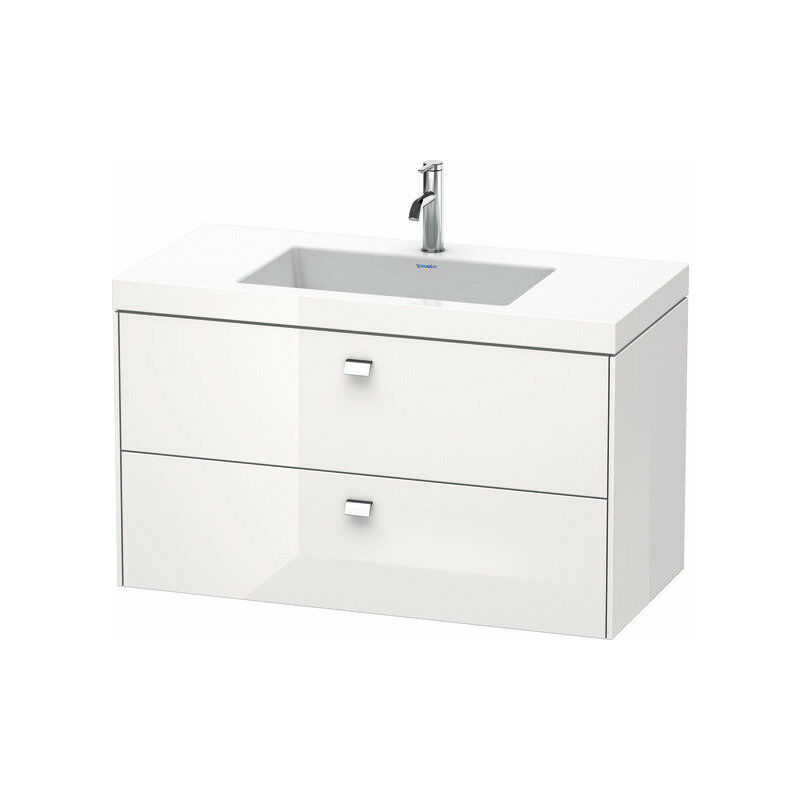 

Lavabo para muebles Duravit Brioso c-bonded con subestructura de pared 100,0x48,0 cm, 2 cajones, incl. hueco para sifón y faldón, sin rebosadero, con