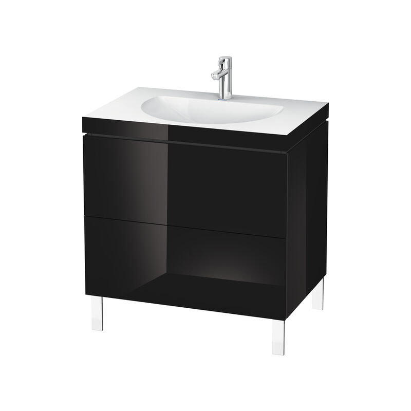 

Duravit Ag - Lavabo para muebles Duravit L-Cube c-bonded con base, colgado de pared, 100x48 cm, 1 extraíble, sin rebosadero, 3 agujeros para grifos,