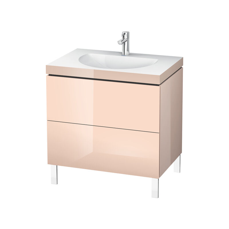 

Duravit Ag - Lavabo para muebles Duravit L-Cube c-bonded con base, colgado de pared, 100x48 cm, 1 extraíble, sin rebosadero, 3 agujeros para grifos,