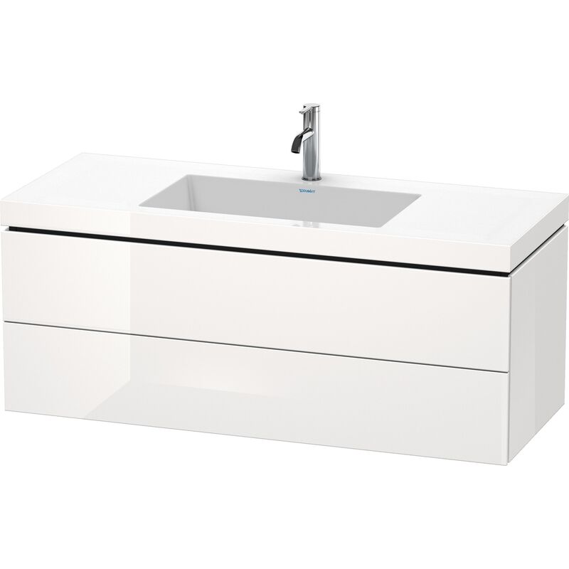 

Duravit Ag - Lavabo para muebles Duravit L-Cube c-bonded con base, colgante, 120x48 cm, 2 cajones, sin rebosadero, 1 agujero para grifo, color: