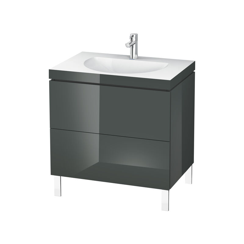 

Duravit Ag - Lavabo para muebles Duravit L-Cube c-bonded con base, colgante, 60x48 cm, 1 cajón, sin rebosadero, sin agujero para grifo, color: Laca