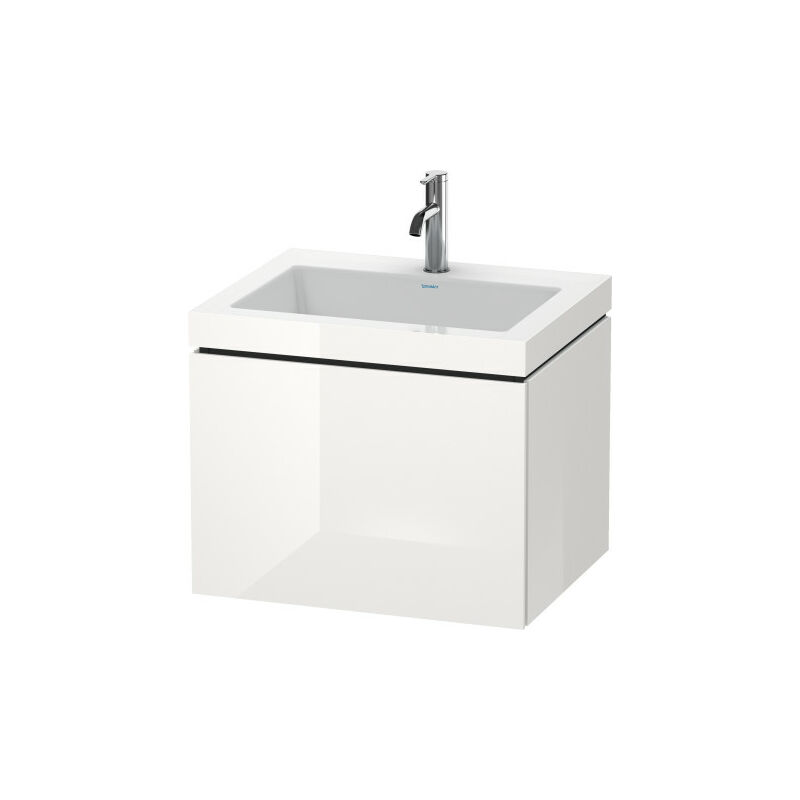 

Lavabo para muebles Duravit L-Cube c-bonded con base, colgante, 60x48 cm, 1 extraíble, sin rebosadero, 1 agujero para grifo, color: Cerezo del Tesino