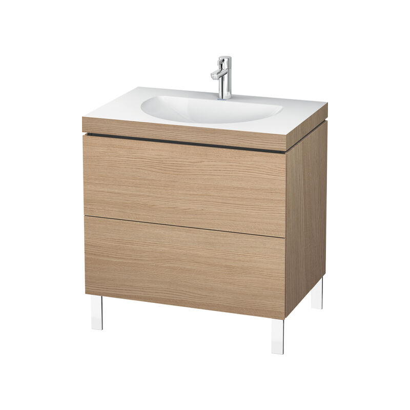 

Lavabo para muebles Duravit L-Cube c-bonded con base, colgante, 60x48 cm, 1 extraíble, sin rebosadero, 3 agujeros para grifos, color: Decoración