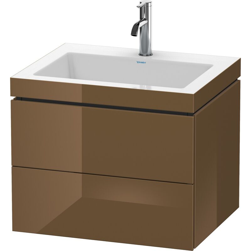 

Duravit Ag - Lavabo para muebles Duravit L-Cube c-bonded con base, colgante, 60x48 cm, 2 cajones, sin rebosadero, 1 agujero para grifo, color: Marrón