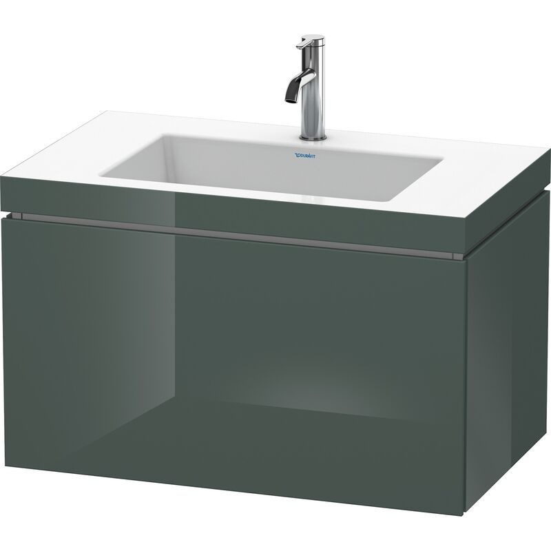 

Duravit Ag - Lavabo para muebles Duravit L-Cube c-bonded con base, colgante, 80x48 cm, 1 extraíble, sin rebosadero, 1 agujero para grifo, color: Laca