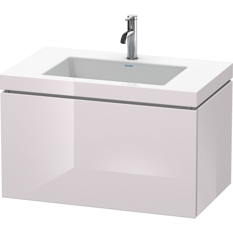 

Duravit Ag - Lavabo para muebles Duravit L-Cube c-bonded con base, colgante, 80x48 cm, 1 extraíble, sin rebosadero, 1 agujero para grifo, color: Laca