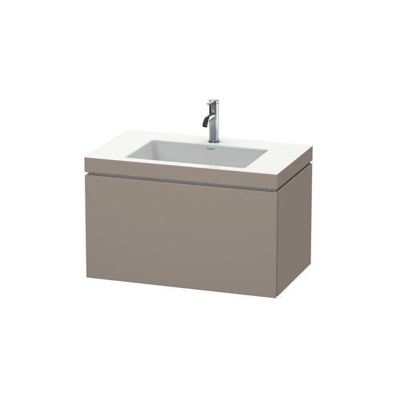 

Lavabo para muebles Duravit L-Cube c-bonded con base, colgante, 80x48 cm, 1 extraíble, sin rebosadero, 3 agujeros para grifos, color: Decoración