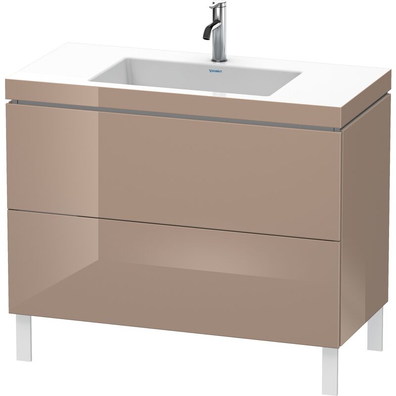 

Duravit Ag - Lavabo para muebles Duravit L-Cube c-bonded con base de pie, 100x48 cm, 2 extraíbles, sin rebosadero, 1 agujero para grifo, color: