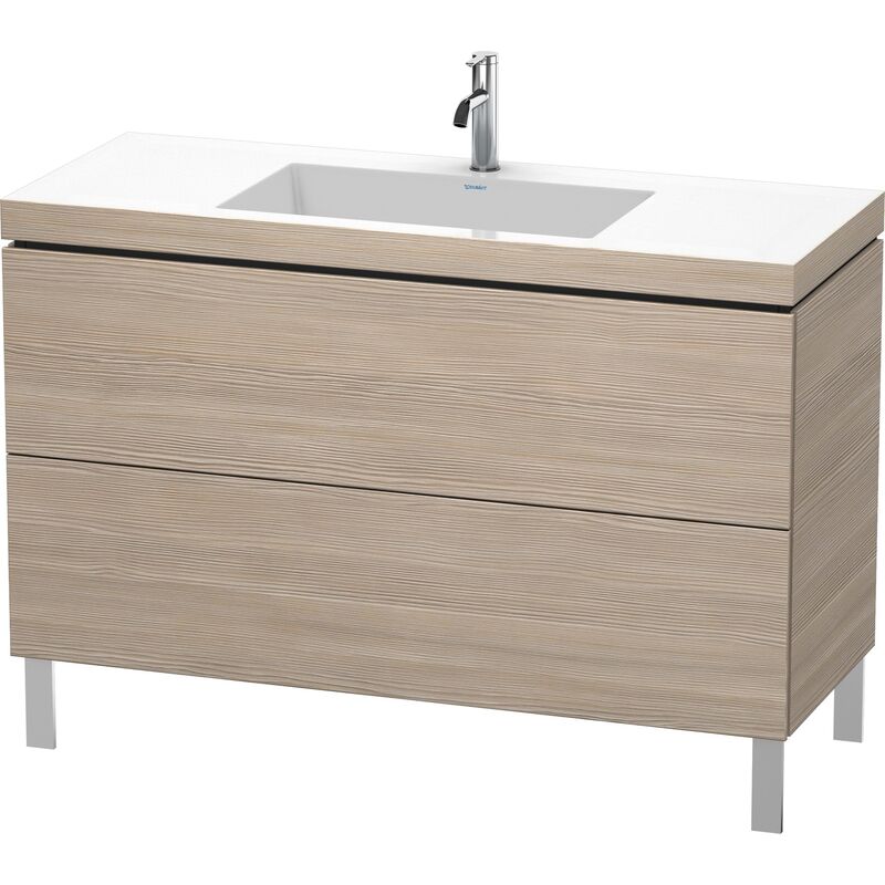 

Duravit Ag - Lavabo para muebles Duravit L-Cube c-bonded con base de pie, 120x48 cm, 2 extraíbles, sin rebosadero, 1 agujero para grifo, color: