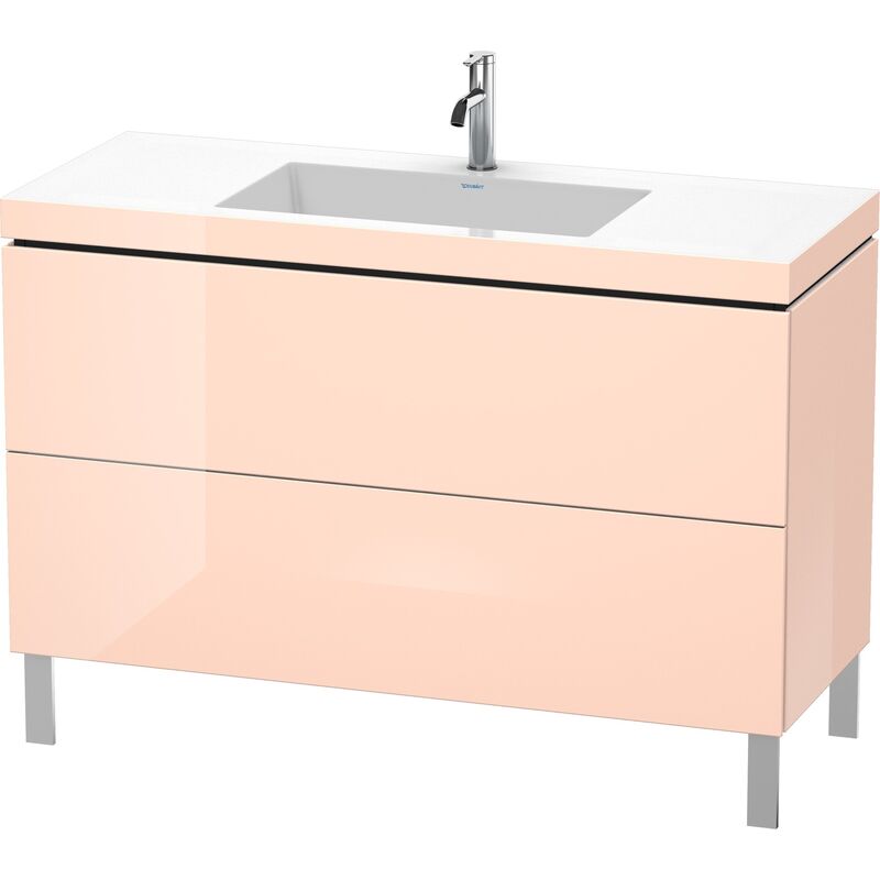 

Duravit Ag - Lavabo para muebles Duravit L-Cube c-bonded con base de pie, 120x48 cm, 2 extraíbles, sin rebosadero, 1 agujero para grifo, color: Perla