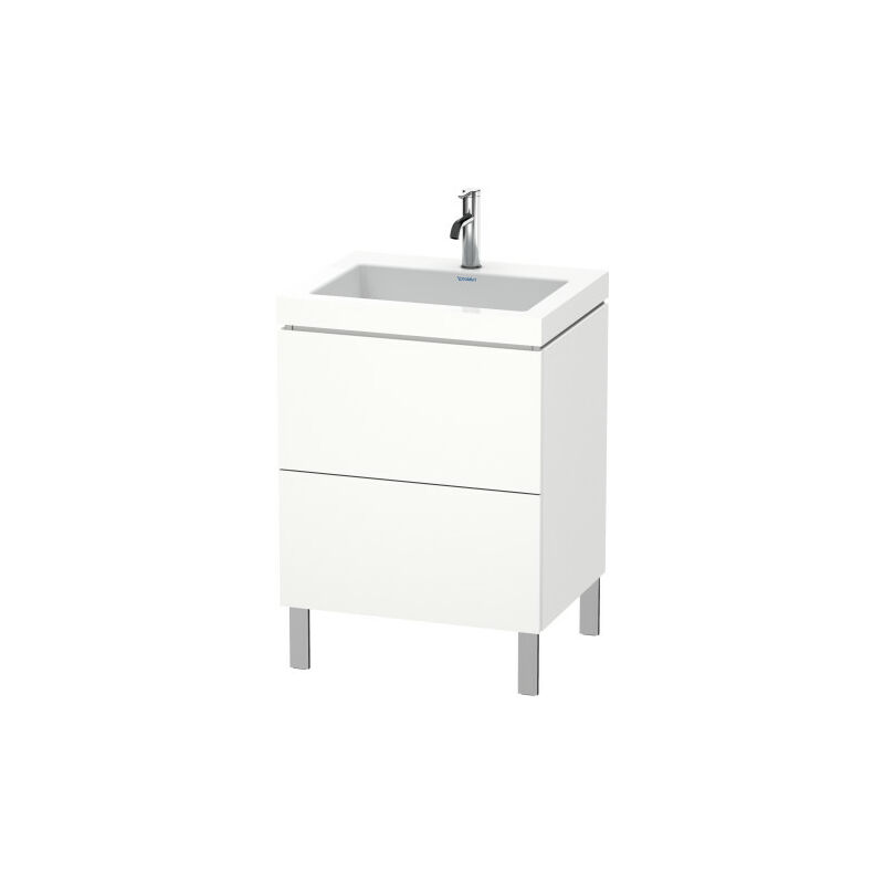 

Duravit Ag - Lavabo para muebles Duravit L-Cube c-bonded con base de pie, 60x48 cm, 2 extraíbles, sin rebosadero, 1 agujero para grifo, color: roble