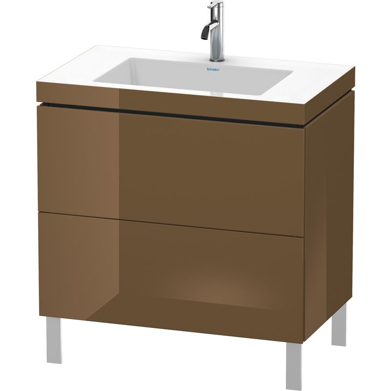 

Duravit Ag - Lavabo para muebles Duravit L-Cube c-bonded con base de pie, 80x48 cm, 2 extraíbles, sin rebosadero, 1 agujero para grifo, color: Marrón