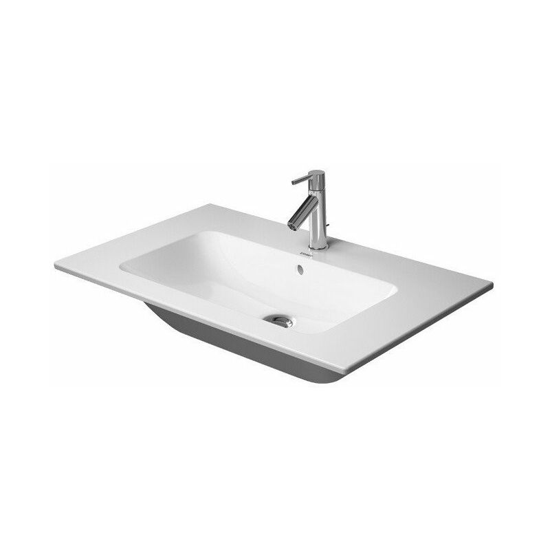 

Mueble lavabo Starck 830mm blanco satinado. 3 agujeros