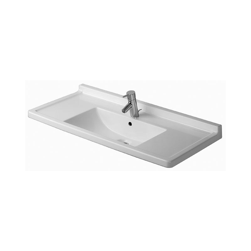 

Lavabo para muebles Duravit Starck 3 105cm, 1 agujero para grifo, color: Blanco con Wondergliss - 03041000001