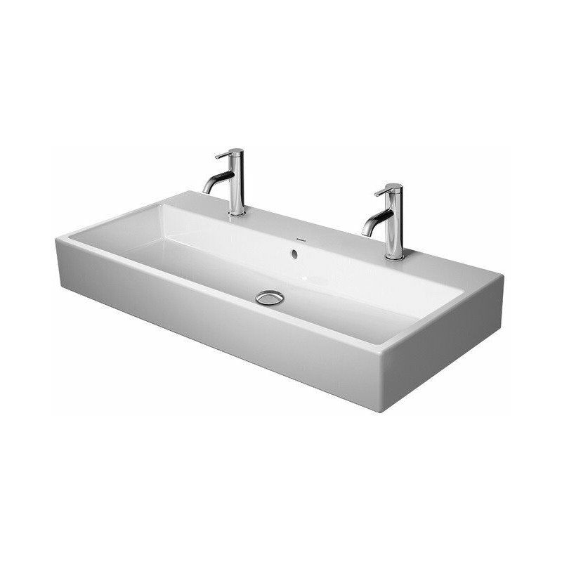 

VERO AIR lavabo con rebosadero sobre grifería 1000x470mm 3 orificios para grifería blanco - Duravit