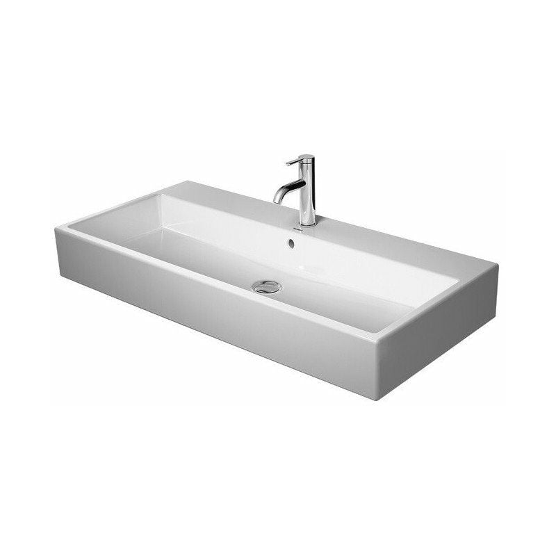 

Lavabo VERO AIR sin rebosadero con plataforma para grifería 1000x470mm 3 orificios para grifería blanco - Duravit