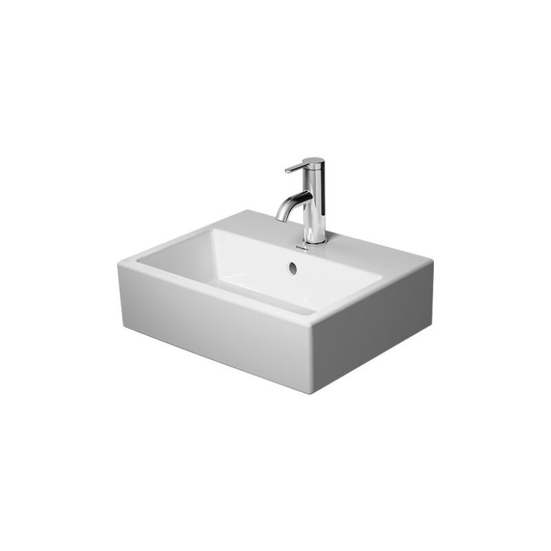 

Lavabo para muebles Duravit Vero Air 45x35cm, con rebosadero, con banco con agujero para grifo, sin agujero para grifo, color: Blanco - 0724450060