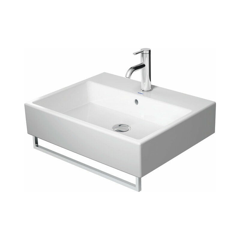 

Lavabo para muebles Duravit Vero Air 60x47cm, con rebosadero, con banco para grifos, 1 agujero para grifos, color: Blanco - 2350600000