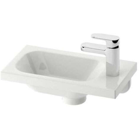 Lavabo pequeño Chrome DCHA blanco