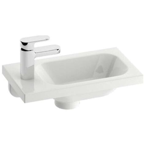 Lavabo pequeño Chrome IZDA blanco