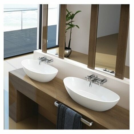 Lavabo Piatto Hoesch Namur 700X400X120Mm Bianco