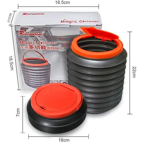 Lavabo plegable portátil de gran capacidad, Cubo de almacenamiento telescópico para exteriores, Camping, jardín, cubos de riego, herramientas de limpieza del hogar,4L-Lid
