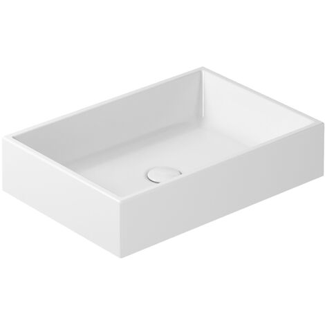 Lavabo Plus Design appoggio senza foro cm. 55x38 rettangolare