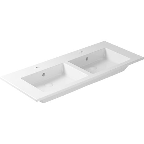 Lavabo Plus Design sospeso/incasso soprapiano con due vasche