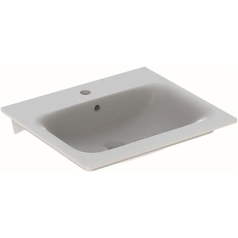 Lavabo pour meuble RENOVA PLAN avec trou pour robinetavec trop plein 550x480mm blanc KT