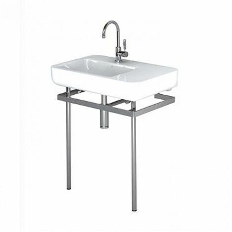 Pozzi E Ginori Lavabi.Lavabo Pozzi Ginori Easy 02 Con Struttura In Ottone 80 Cm Dx 4201000