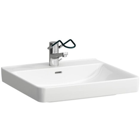 Lavabo PRO LIBERTY 600 x 550 mm, sans obstacle avec trou pour robinet, avec trop-plein blanc LAUFEN