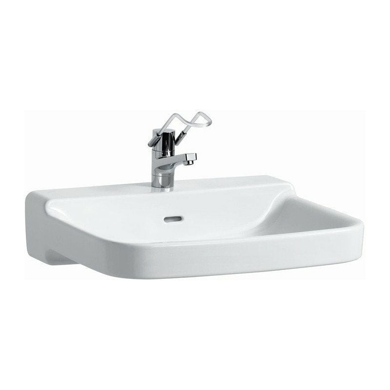 

Lavabo PRO LIBERTY 650 x 550 mm, sin barreras con orificio para grifería, con rebosadero blanco LAUFEN