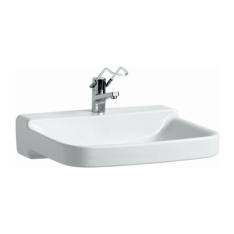 

Lavabo PRO LIBERTY 650 x 550 mm, sin barreras con orificio para grifería, sin rebosadero blanco LAUFEN