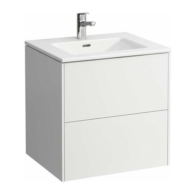 

Lavabo PRO S BASE con mueble bajo lavabo, 2 cajones, gris tráfico - Laufen
