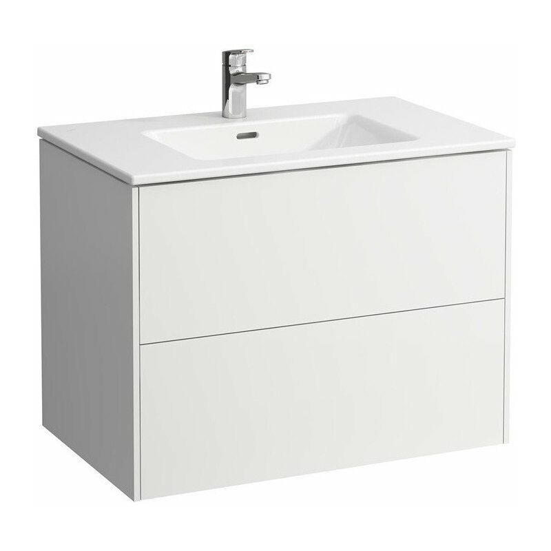 

Lavabo PRO S BASE con mueble bajo lavabo, 2 cajones, gris tráfico - Laufen