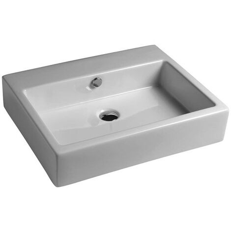 Lavabo Quad sospeso/appoggio 60x47 rettangolare in ceramica
