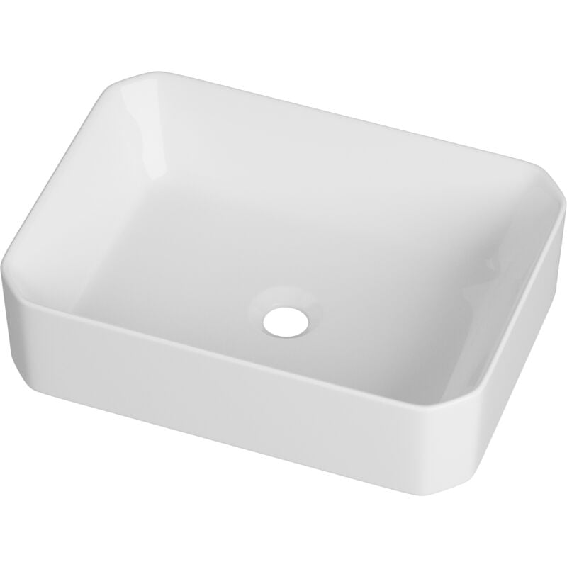 Lavabo rectangulaire en ceramique blanche 50x365 rado 85031098