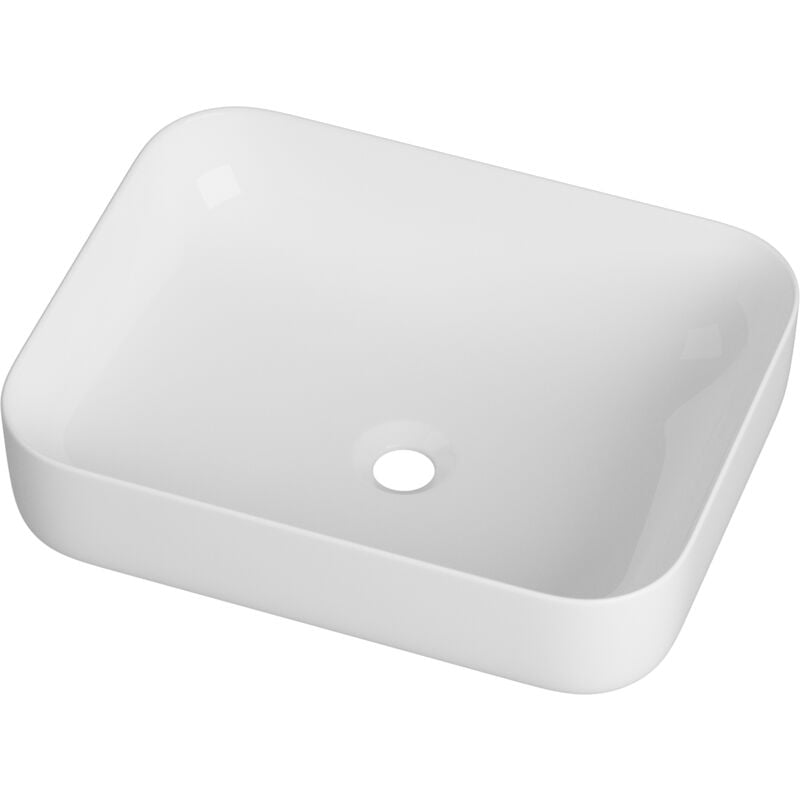 Lavabo rectangulaire en ceramique blanche 51x40 sawo 85031077