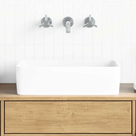 Lavabo rectangular de cerámica  48x37x13 cm
